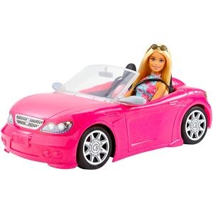 NEW Barbie Pink Sparkle Convertible with Doll Included